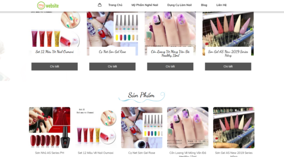 Thiết kế website chuẩn seo về tiệm nails, làm móng chuyên nghiệp, giá rẻ