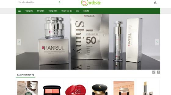 Thiết kế website chuẩn seo về mỹ phẩm đẹp long lanh, siêu ấn tượng